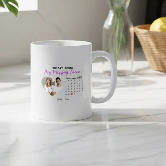 Personalised "Missing Piece" Jigsaw Photo & Calendar Mug
