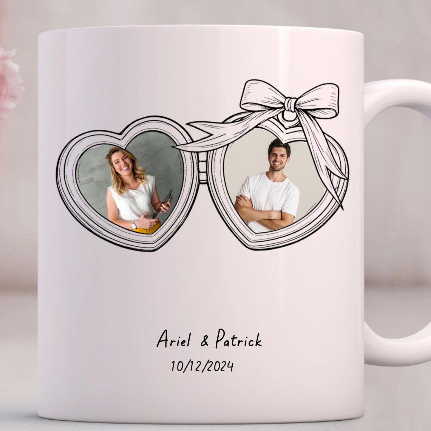 Personalised "Locket Heart" Photo Mug