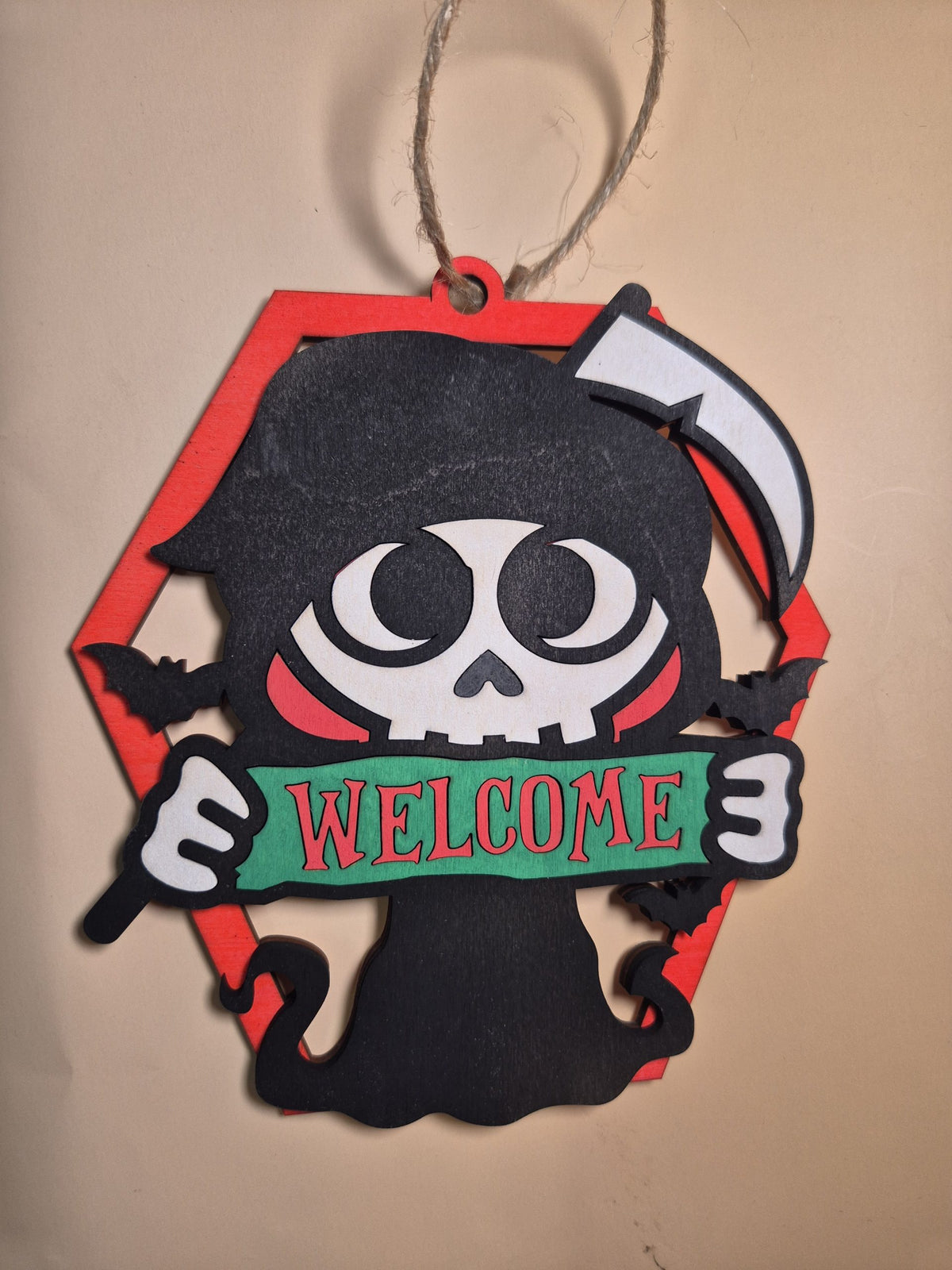 Halloween Welcome Sign - Skeleton image 2