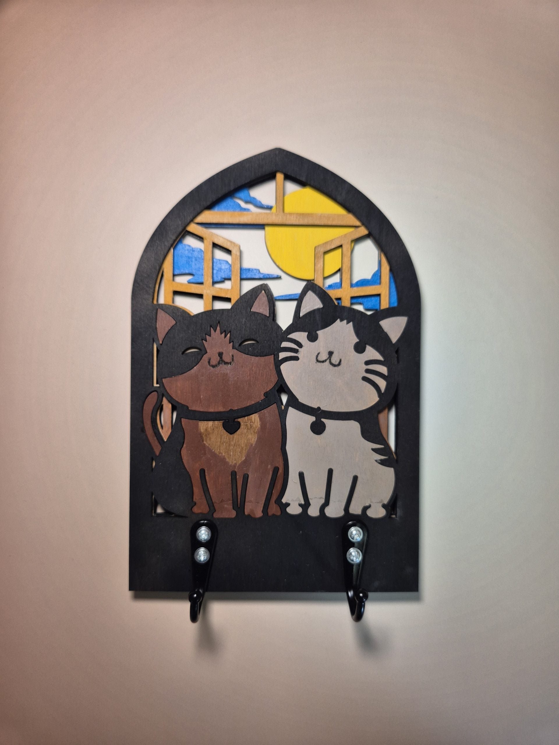 Arch key holder - Cats image 0