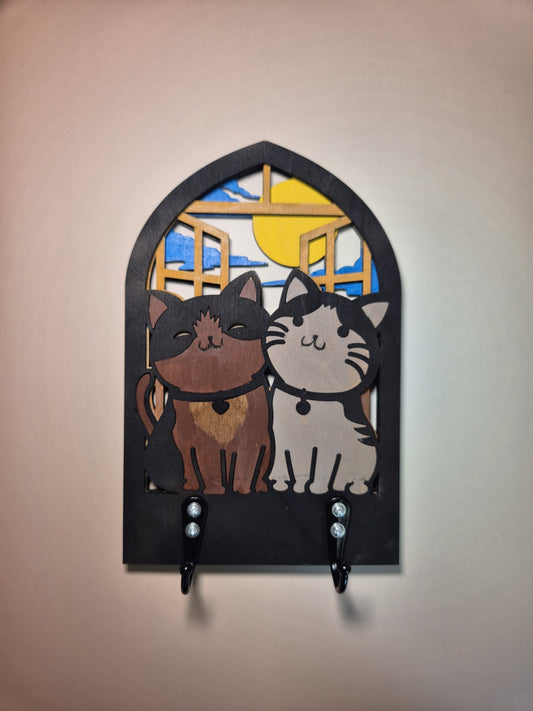 Arch key holder - Cats image 0