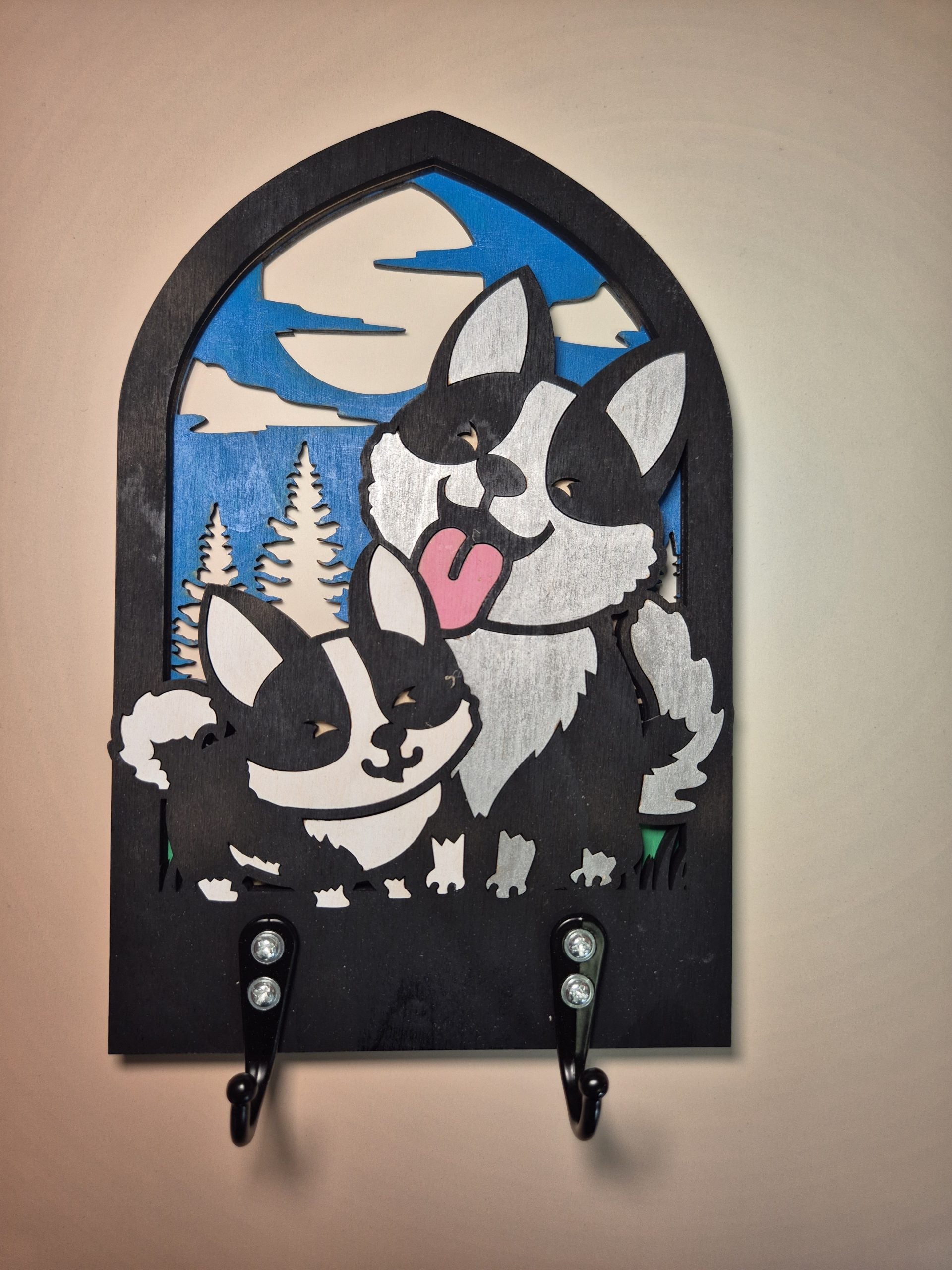 Arch key holder - Huskies image 0