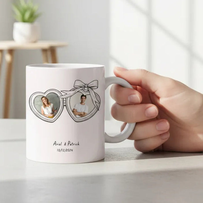 Personalised "Locket Heart" Photo Mug