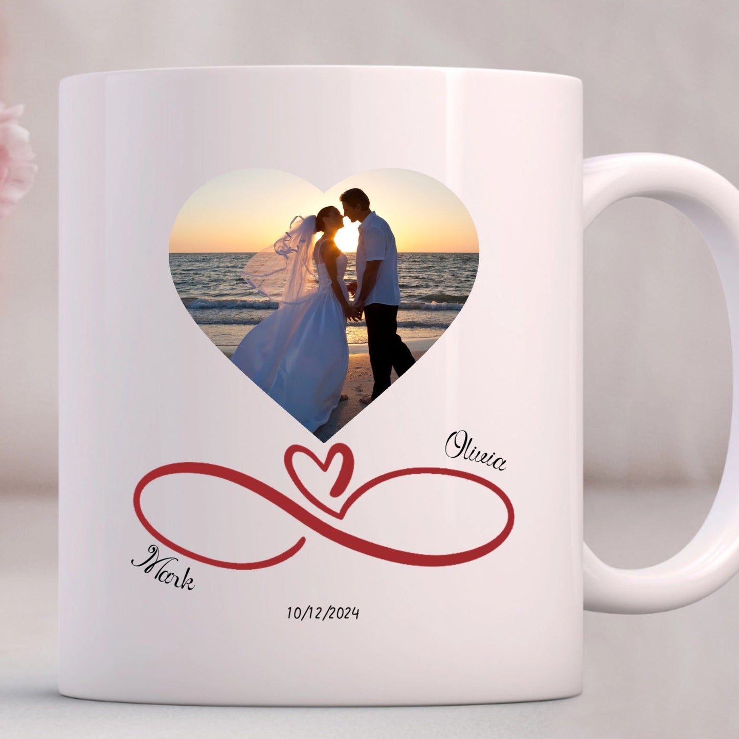 Personalised "Infinity Heart" Photo Mug
