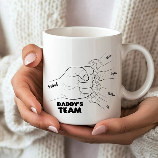 Personalised "Daddy's Team" Fist Bump Mug