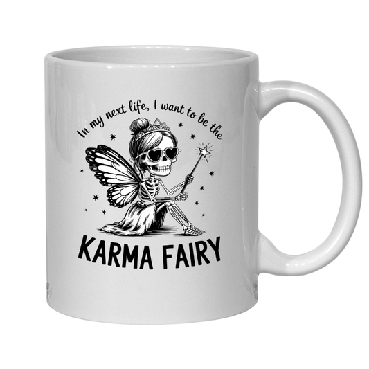 "Karma Fairy" Skeleton Illustration Mug