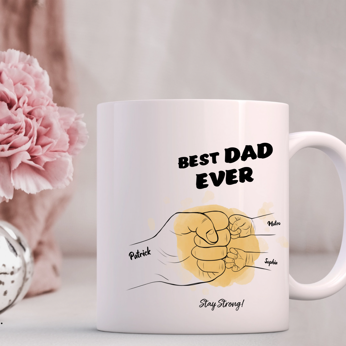 Personalised "Best Dad Ever" Fist Bump Mug