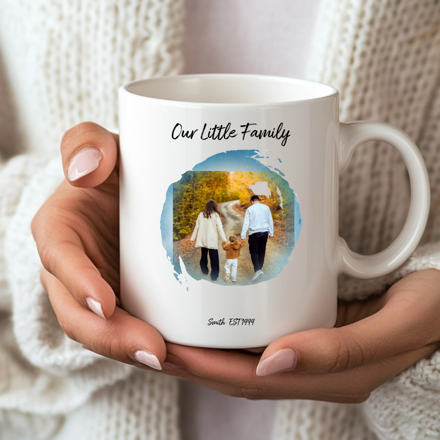 Personalised Watercolour Splash Photo Mug