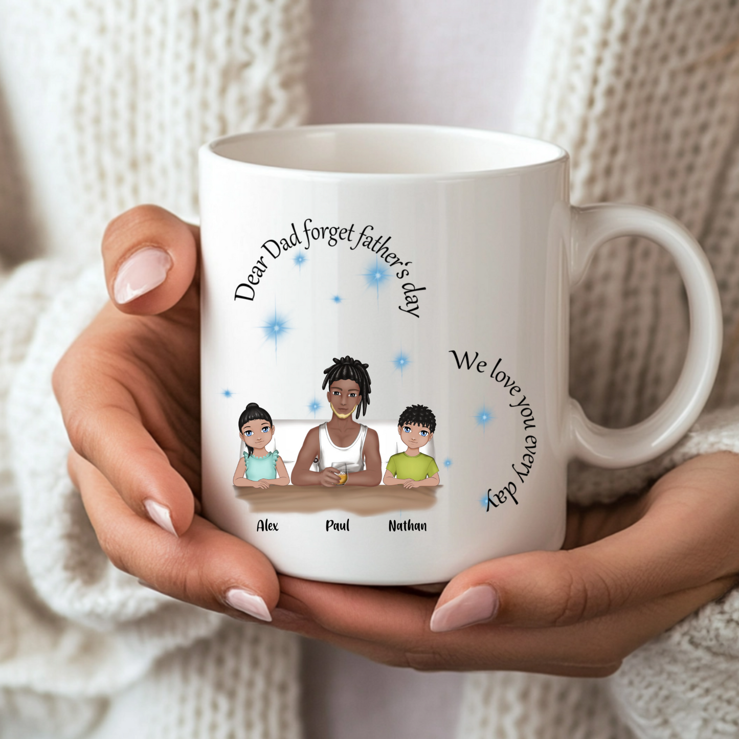 Personalised "Dear Dad" Illustration Mug
