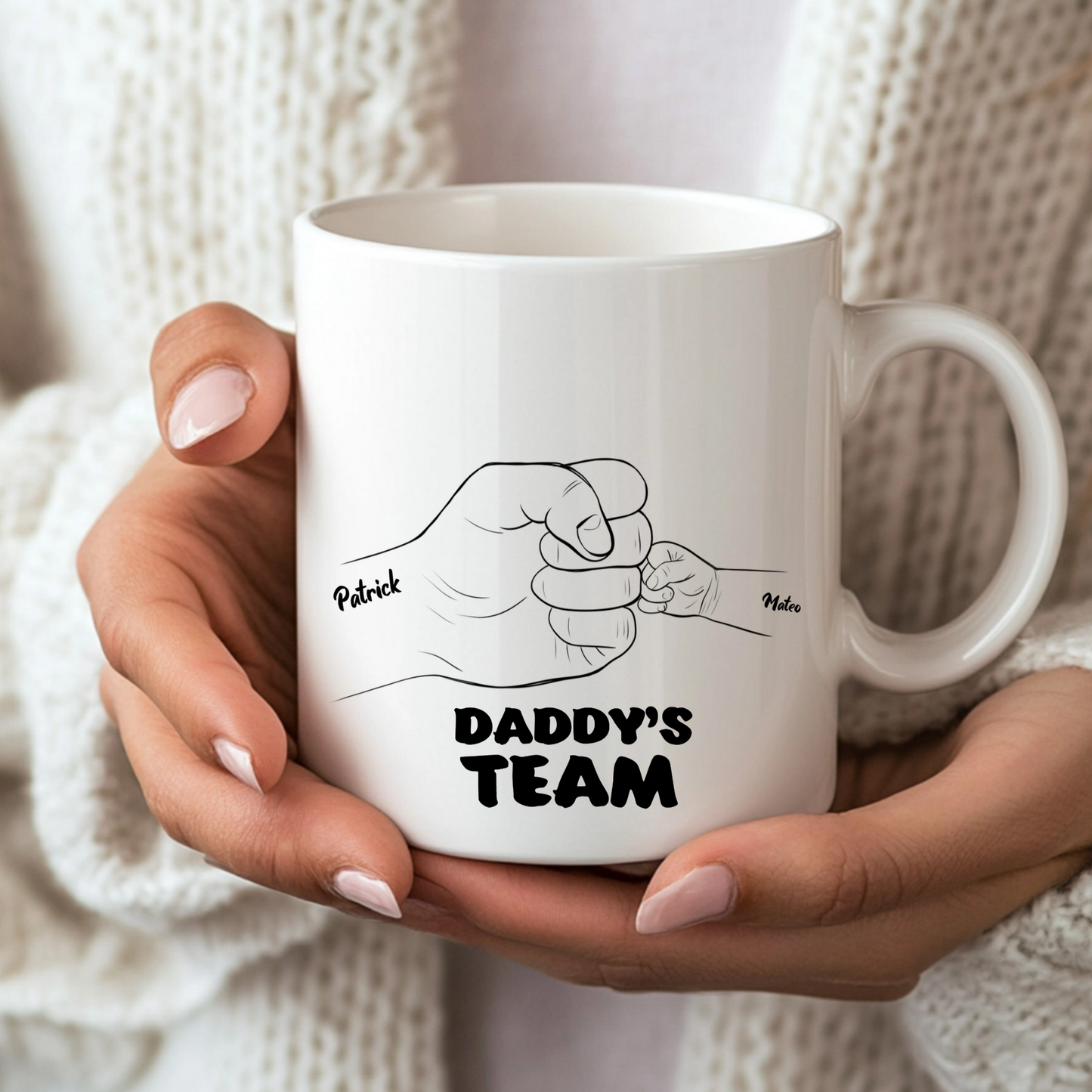Personalised "Daddy's Team" Fist Bump Mug