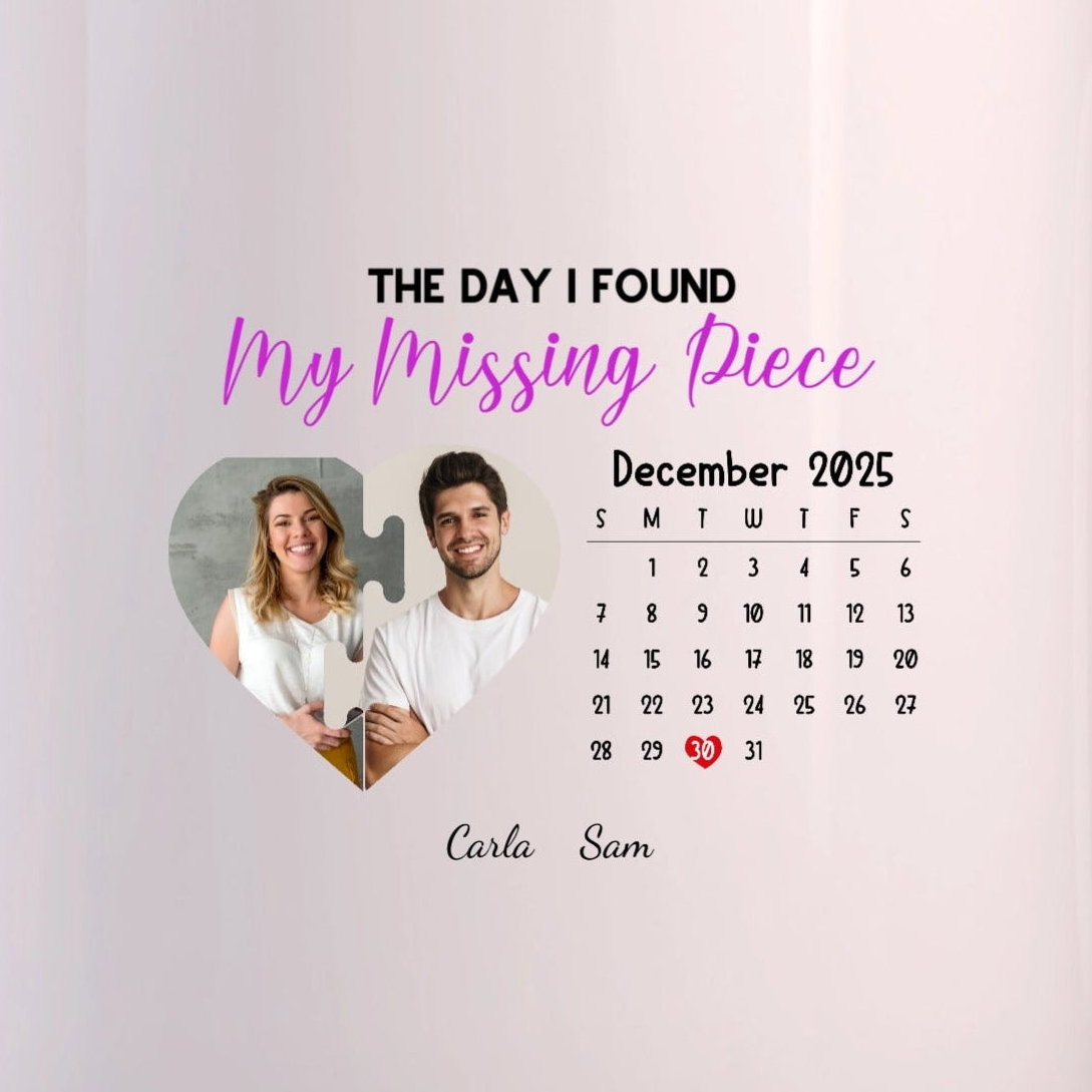 Personalised "Missing Piece" Jigsaw Photo & Calendar Mug