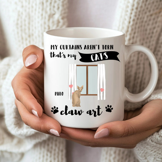 Personalised "Cat's Claw Art" Funny Illustration Mug