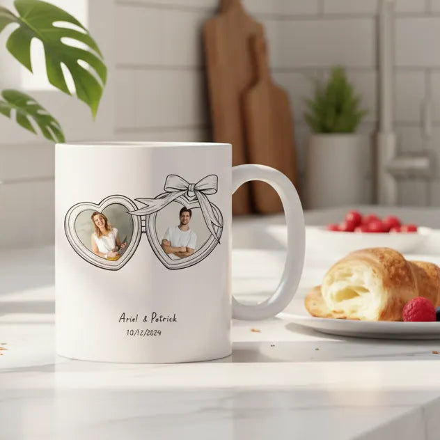 Personalised "Locket Heart" Photo Mug