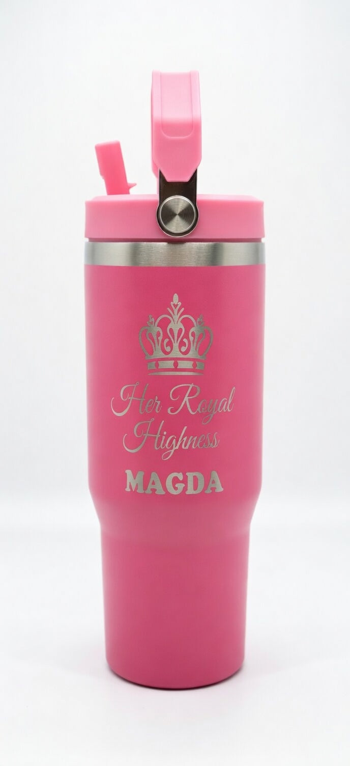 Personalized Laser-Engraved 'Her Royal Highness' Insulated Tumbler