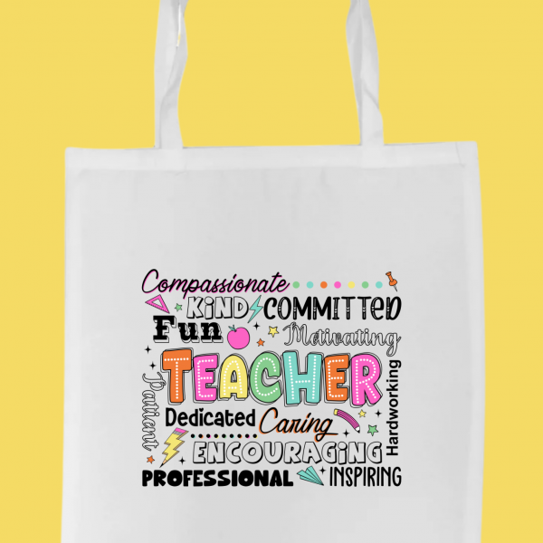 White Tote Bag - Teacher