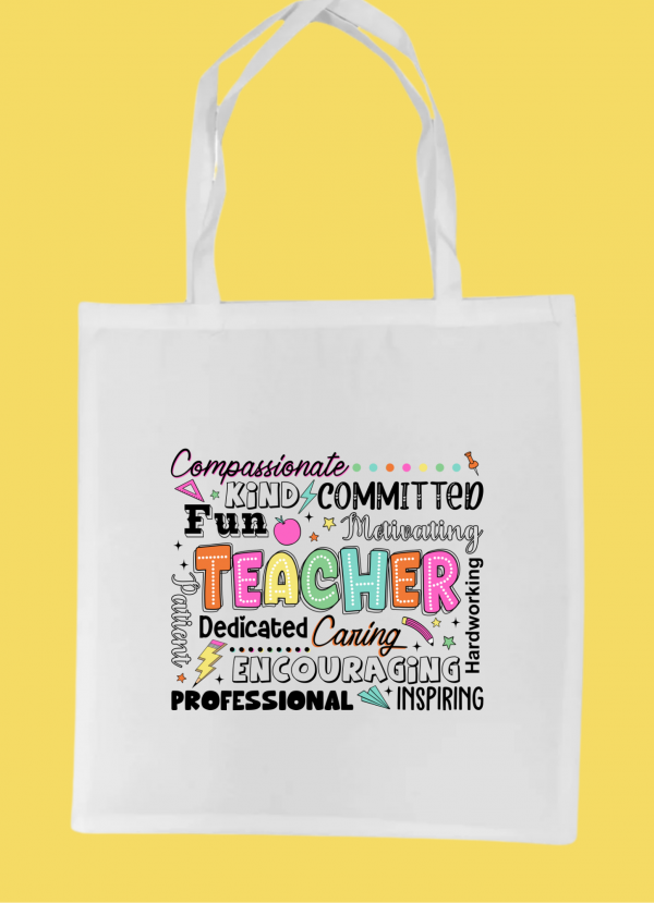 White Tote Bag - Teacher