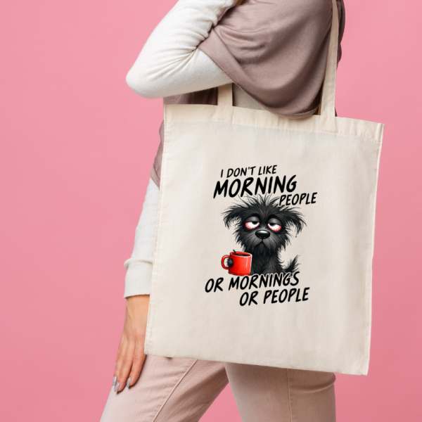 White Tote Bag Dog #3