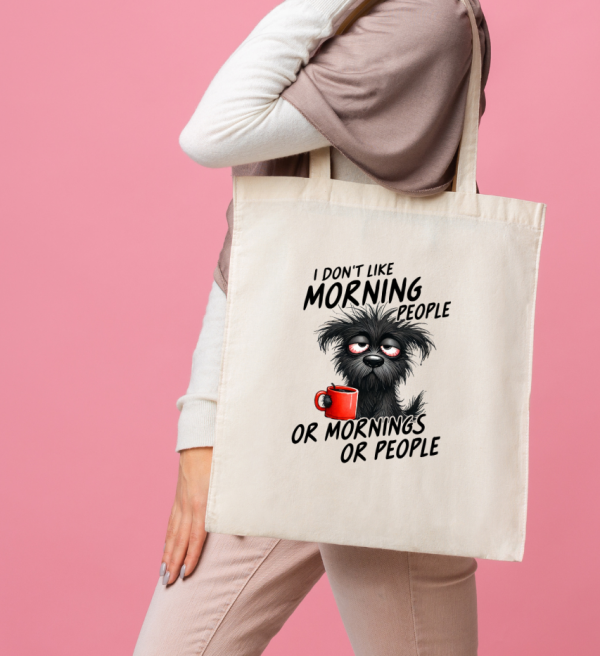 White Tote Bag Dog #3