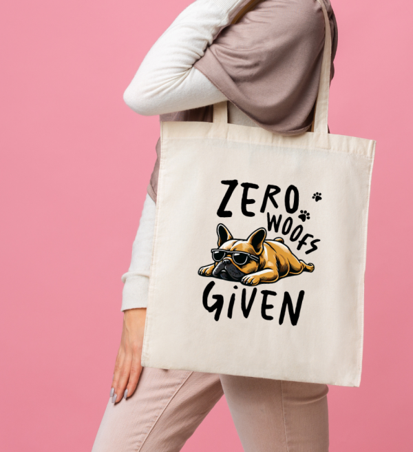 White Tote Bag Dog #8