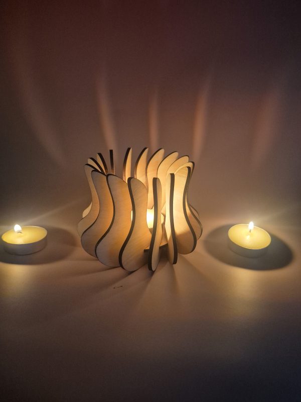 Medium Wooden Tealight Holder