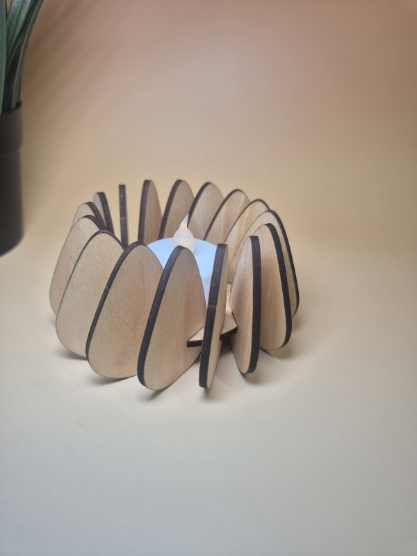 Small Wooden Tealight Holder - Image 6
