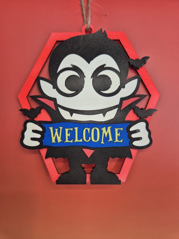 Halloween Welcome Sign - Dracula - Image 2