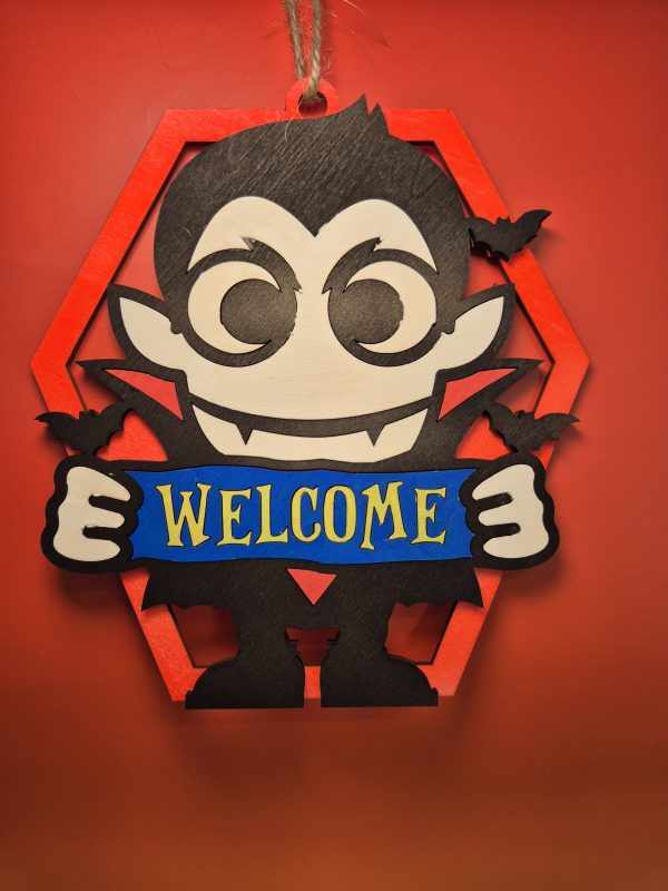 Halloween Welcome Sign - Dracula