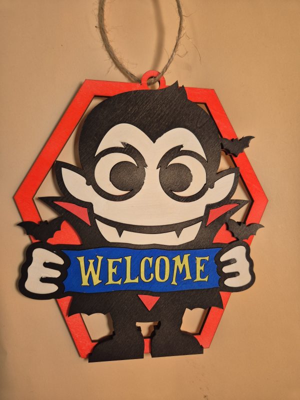 Halloween Welcome Sign - Dracula - Image 4