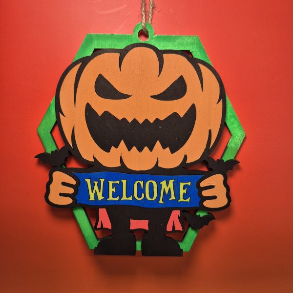 Halloween Welcome Sign - Pumpkin