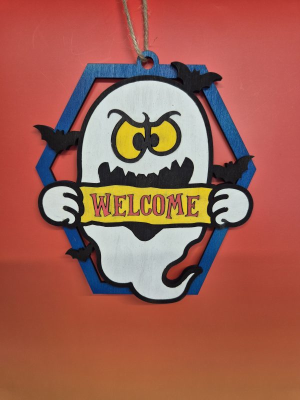 Halloween Welcome Sign - Ghost - Image 2
