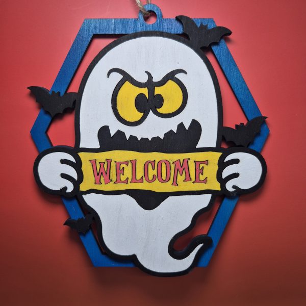 Halloween Welcome Sign - Ghost