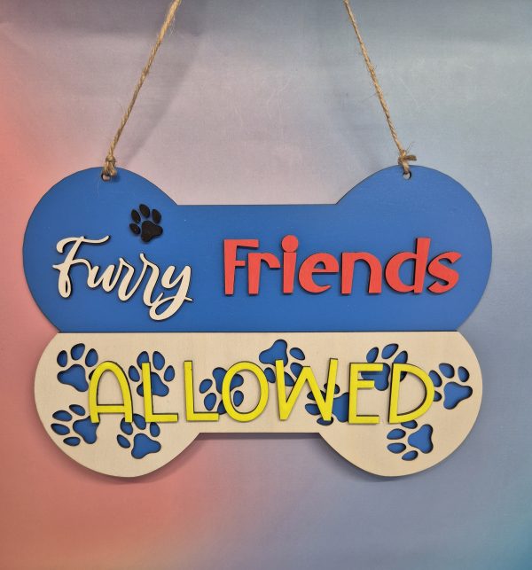 Welcome Sign - Furry Friends Allowed