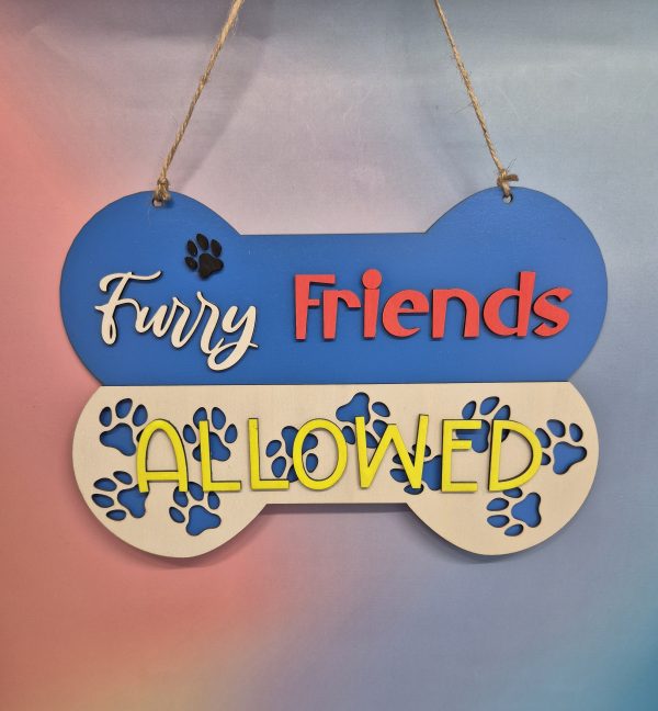 Welcome Sign - Furry Friends Allowed - Image 2