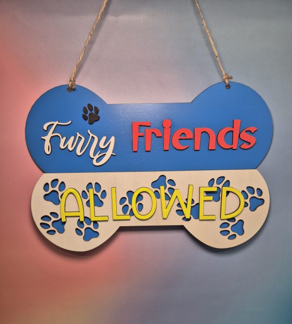 Welcome Sign - Furry Friends Allowed - Image 3