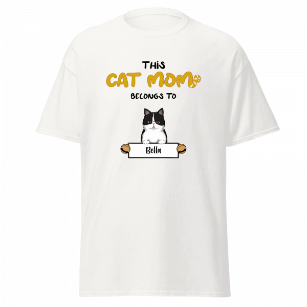 Unisex Classic Tee Cat Mom - Image 3