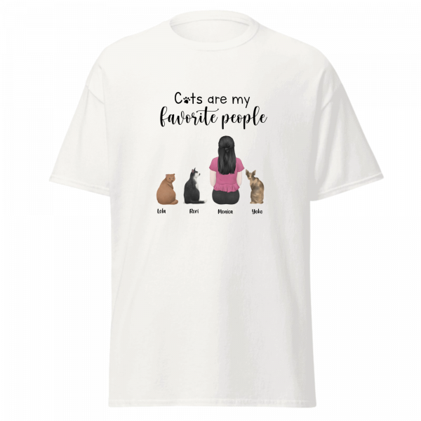 Unisex Classic Tee Cats Are My Favourite People - Image 3