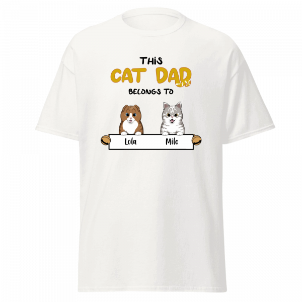 Unisex Classic Tee Cat Dad - Image 2