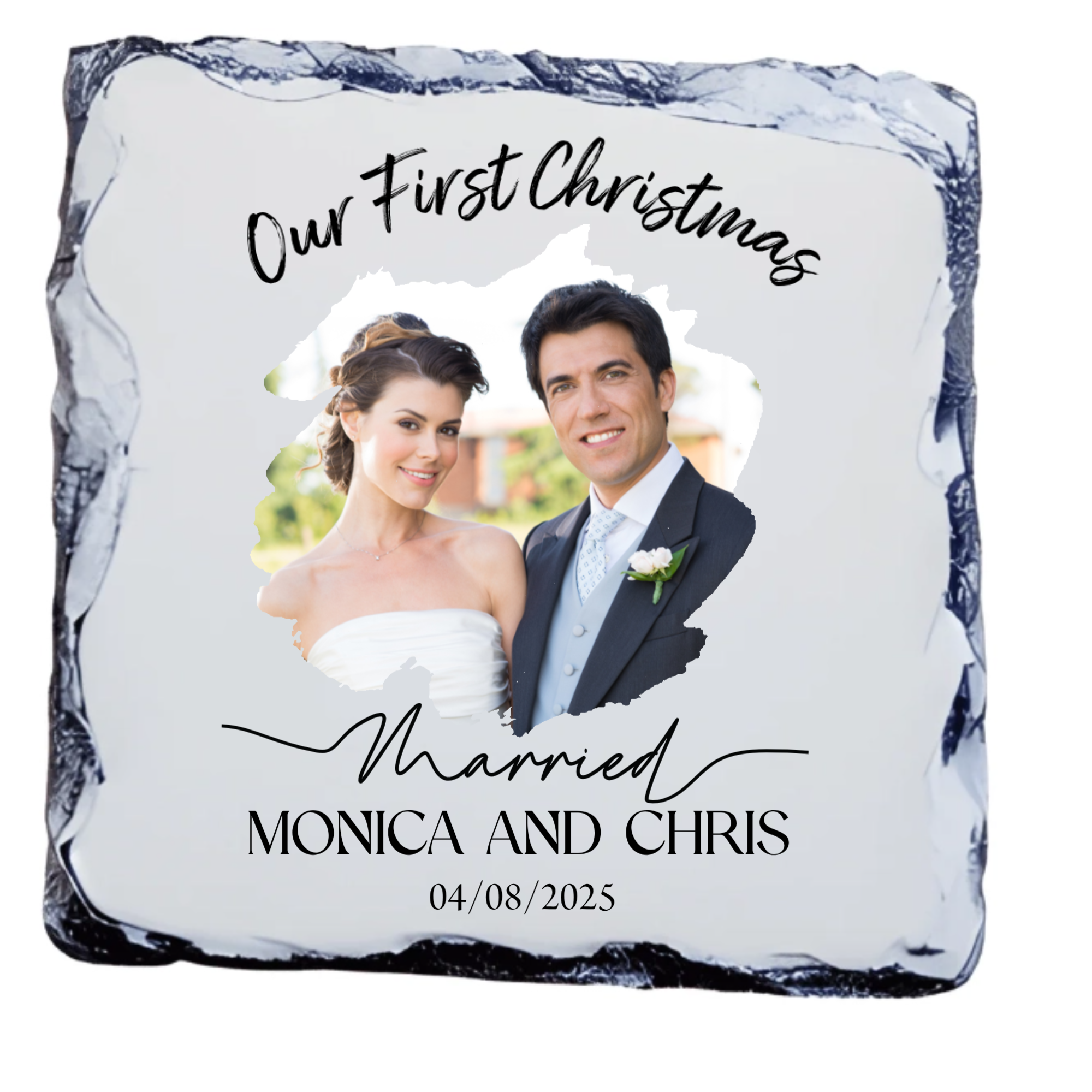 Photo Slate - Our First Christmas Married